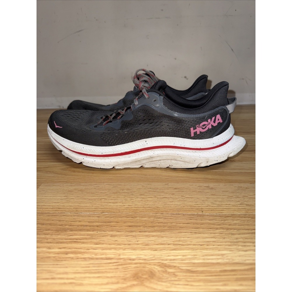 Hoka One One Kawana 2 Running Sneakers Shoes Dark Gray/Red Men Size 13D